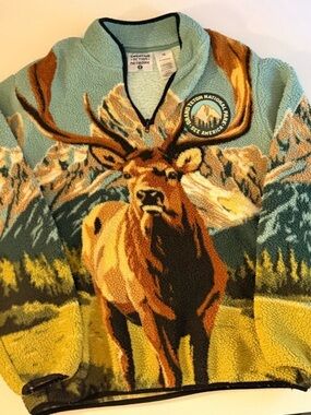 Creative Action Network | Teton National Park Elk Fleece Pullover Medium